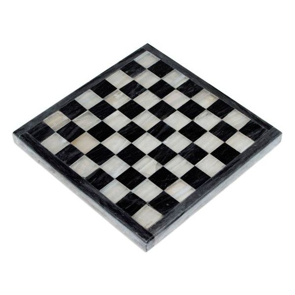 Alternate image for Mini Onyx and Marble Chess Set in Grey and Ivory Grey and Ivory Challenge