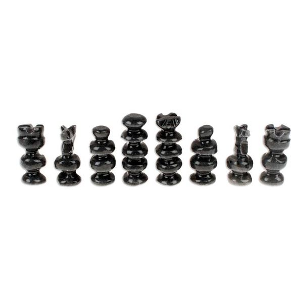 Alternate image for Mini Onyx and Marble Chess Set in Grey and Ivory Grey and Ivory Challenge