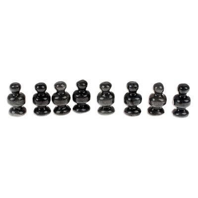 Alternate image for Mini Onyx and Marble Chess Set in Grey and Ivory Grey and Ivory Challenge