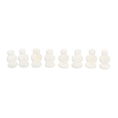Alternate image for Mini Onyx and Marble Chess Set in Grey and Ivory Grey and Ivory Challenge