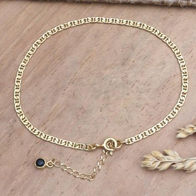 Alternate image for Gold-Plated Cubic Zirconia Mariner Chain Bracelet Friends Forever