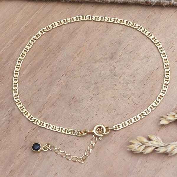 Alternate image for Gold-Plated Cubic Zirconia Mariner Chain Bracelet Friends Forever