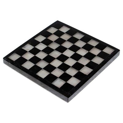 Alternate image for Onyx and Marble Chess Set in Black and Ivory 5 in. Black and Ivory Challenge
