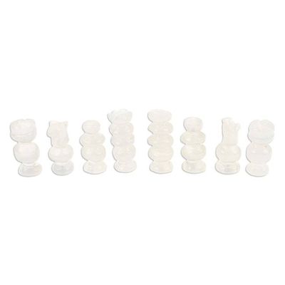 Alternate image for Onyx and Marble Chess Set in Black and Ivory 5 in. Black and Ivory Challenge