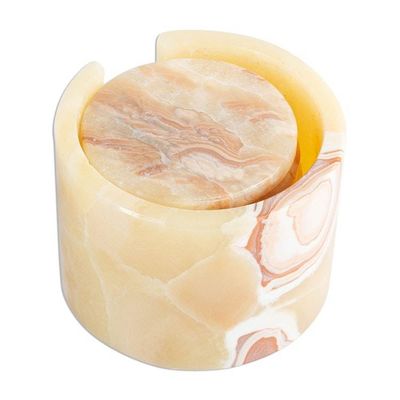 Alternate image for Handmade Onyx Coasters from Mexico Set of 6 Elegant Earth