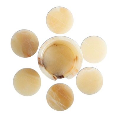 Alternate image for Handmade Onyx Coasters from Mexico Set of 6 Elegant Earth