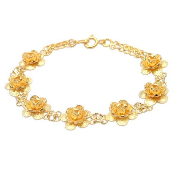 Alternate image for Handmade Gold-Plated Sterling Silver Filigree Bracelet Golden Afternoon