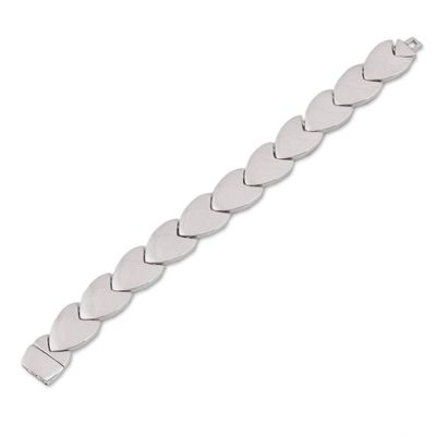 Alternate image for High-Polish Sterling Silver Link Bracelet from Mexico Tulip Style
