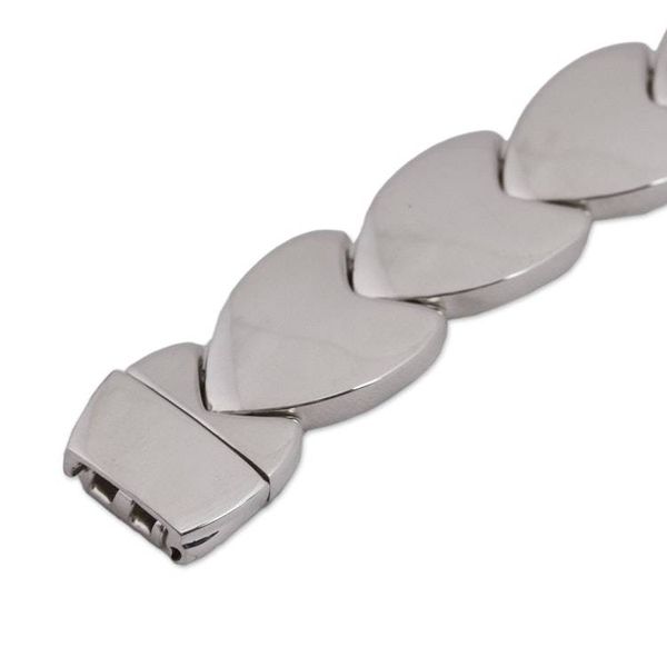 Alternate image for High-Polish Sterling Silver Link Bracelet from Mexico Tulip Style