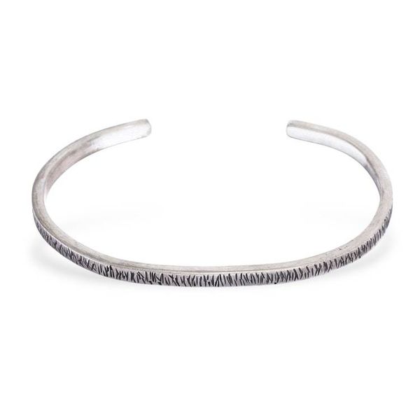 Alternate image for Etched Oxidized Sterling Silver Cuff Bracelet from Bali Splendid Seaweed