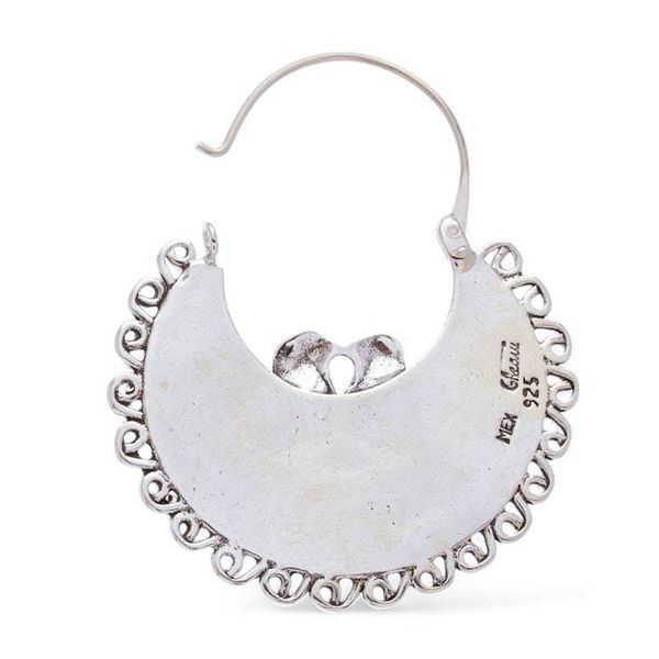 Alternate image for Unique Sterling Silver Hoop Bird Earrings Birds In Love