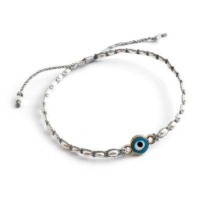 Alternate image for Turkish Eye Gold-Accented Cultured Pearl Resin Bracelet Omniscient Eye