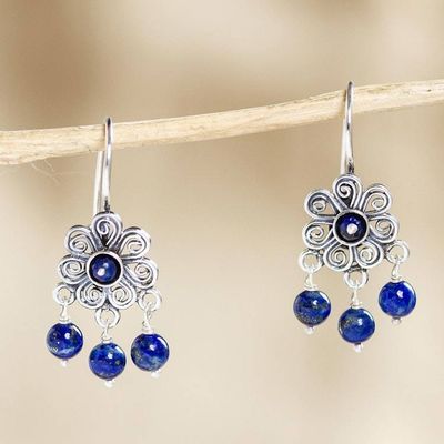 Main image for Handcrafted Lapis Lazuli Earrings Motion in Blue