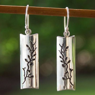 Main image for Artisan Crafted Taxco Silver Hook Earrings from Mexico Cherry Tree