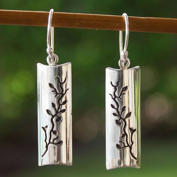 Alternate image for Artisan Crafted Taxco Silver Hook Earrings from Mexico Cherry Tree