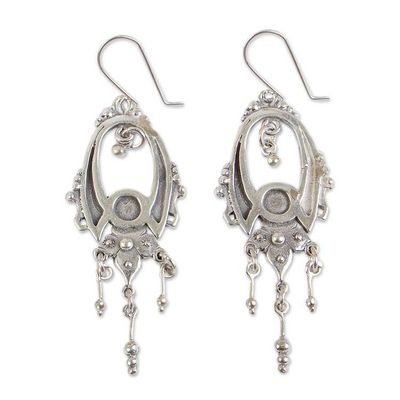 Alternate image for Handcrafted Sterling Silver Chandelier Earrings Fortune