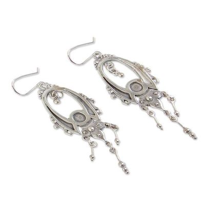 Alternate image for Handcrafted Sterling Silver Chandelier Earrings Fortune