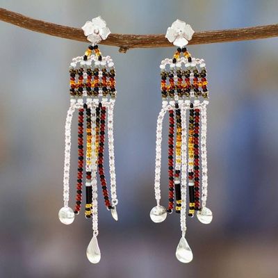 Main image for Sterling Silver and Glass Bead Earrings from Mexico Country Tradition