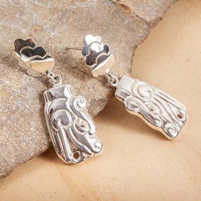 Main image for Mesoamerican Deity Sterling Silver Dangle Earrings God of the Morning Star