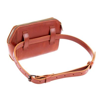 Alternate image for Redwood Leather Fanny Pack with Zipper Closure Redwood Convenience