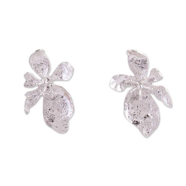 Alternate image for Taxco Silver Flower Earrings Blooming Jasmine