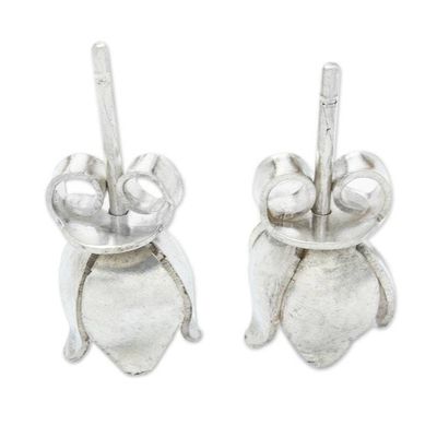 Alternate image for Artisan Crafted Cultured Pearl Stud Earrings Bud of Life