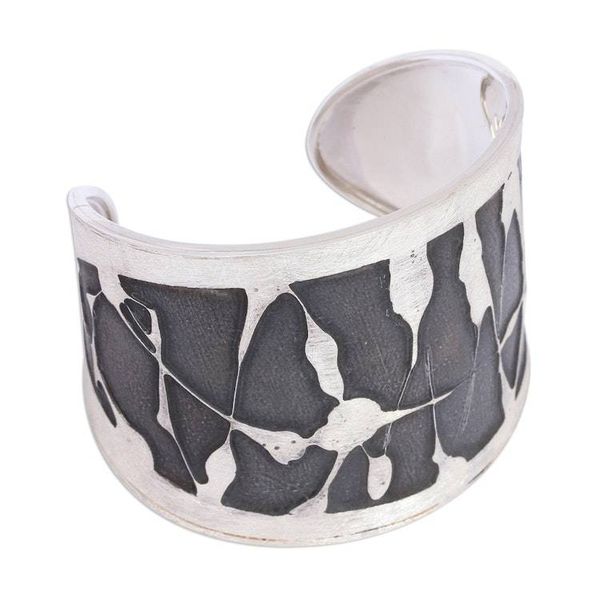 Alternate image for Modern Sterling Silver Cuff Bracelet from Mexico Modern Pollock