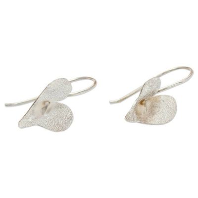 Alternate image for Handcrafted Sterling Silver Earrings Delicate Lily