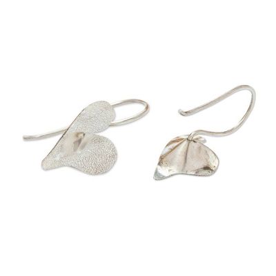 Alternate image for Handcrafted Sterling Silver Earrings Delicate Lily