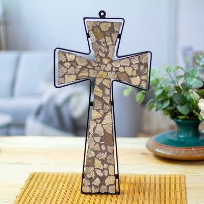 Main image for Marble mosaic cross Large Autumn Faith