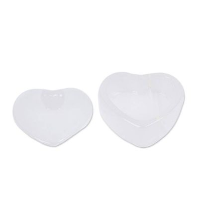 Alternate image for Heart-Shaped Hand-Carved White Onyx Decorative Jewelry Box Take my Heart