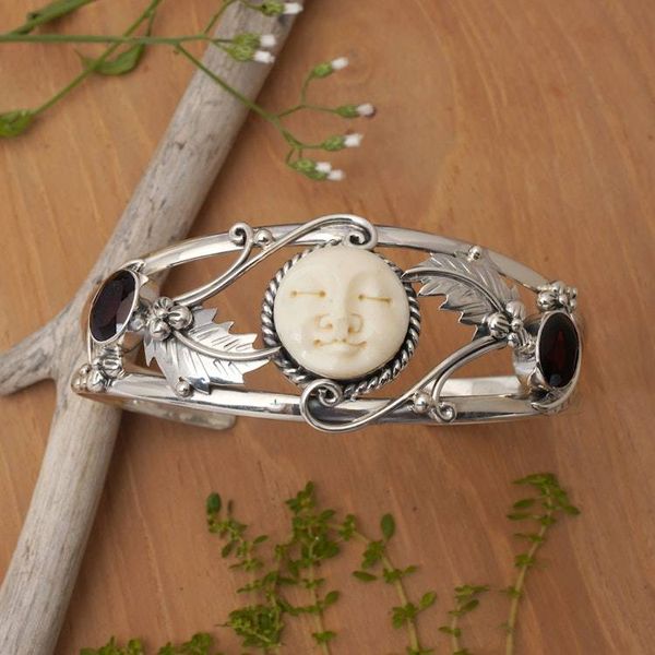 Alternate image for Garnet Cuff Bracelet Night Goddess