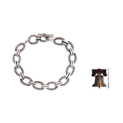 Alternate image for Hand Crafted Mens Sterling Silver Link Bracelet from Bali Bali Memoirs