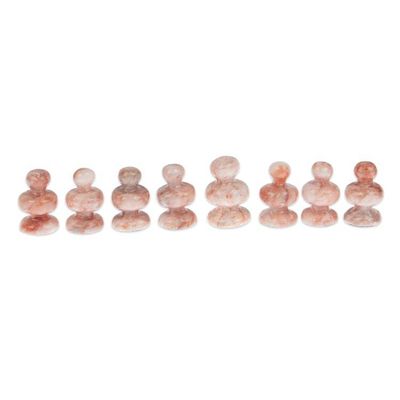 Alternate image for Hand-Carved White Onyx and Pink Marble Chess Set from Mexico Exciting Challenge