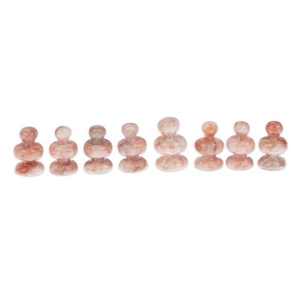 Alternate image for Hand-Carved White Onyx and Pink Marble Chess Set from Mexico Exciting Challenge