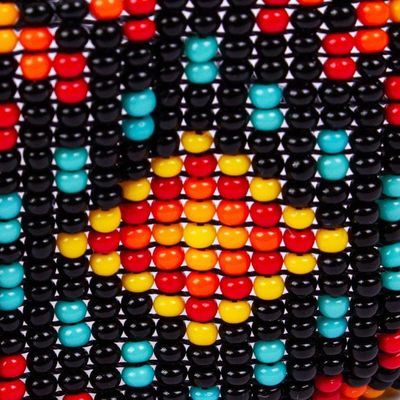 Alternate image for Handcrafted Beaded Glass Wristband Bracelet from Mexico Night Lights