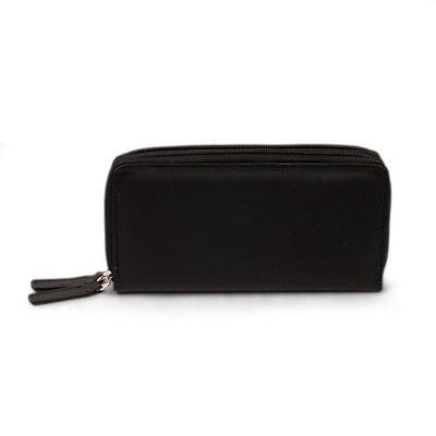 Alternate image for Elegant Black Long Zipper Wallet Bajio Black