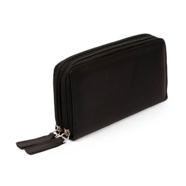 Alternate image for Elegant Black Long Zipper Wallet Bajio Black