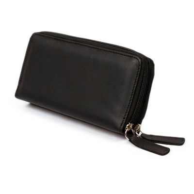 Alternate image for Elegant Black Long Zipper Wallet Bajio Black