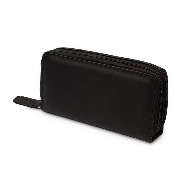Alternate image for Elegant Black Long Zipper Wallet Bajio Black