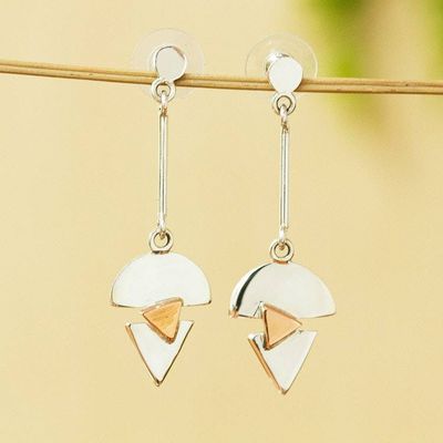 Alternate image for Copper Accented Dangle Earrings Bright Arrow