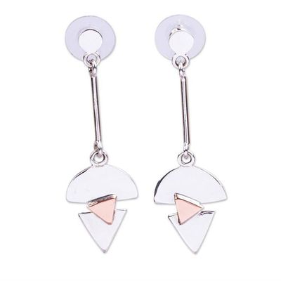 Alternate image for Copper Accented Dangle Earrings Bright Arrow