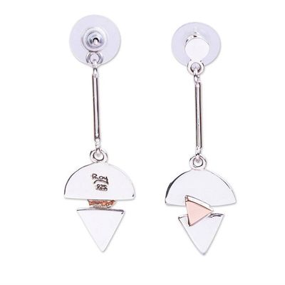 Alternate image for Copper Accented Dangle Earrings Bright Arrow