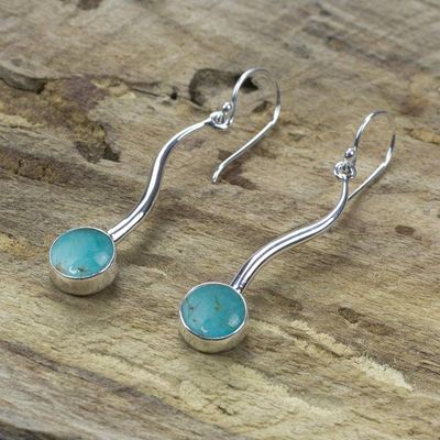 Alternate image for Turquoise drop earrings Taxco Eclipse