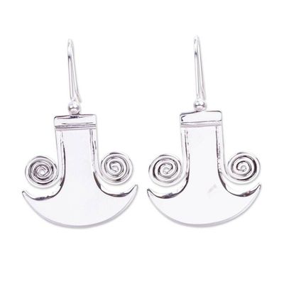 Alternate image for Artisan-Crafted Sterling Silver Earrings Olmec Mystery
