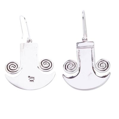 Alternate image for Artisan-Crafted Sterling Silver Earrings Olmec Mystery