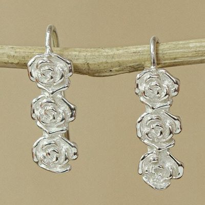 Main image for Artisan Crafted Rose Drop Earrings Roses of Taxco