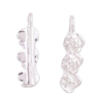 Alternate image for Artisan Crafted Rose Drop Earrings Roses of Taxco