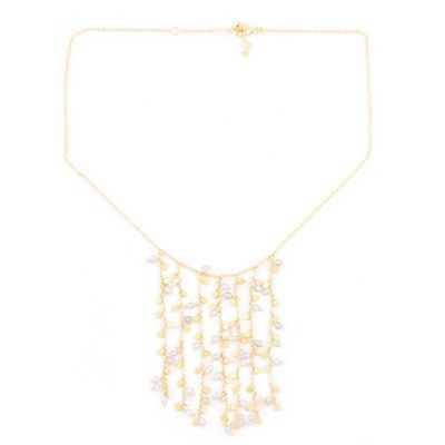 Alternate image for Handcrafted Gold-Plated Labradorite Waterfall Necklace Cascade from the Clouds