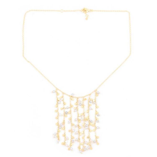 Alternate image for Handcrafted Gold-Plated Labradorite Waterfall Necklace Cascade from the Clouds